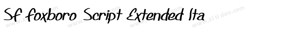 SF Foxboro Script Extended Italic字体转换